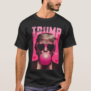 Funny Valentine Trump Pink Bubble Gum Cute Trump V T-Shirt