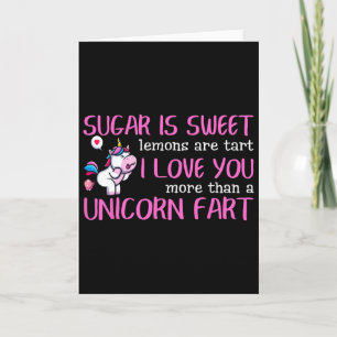 Funny Valentine Unicorn Poem Pun Gift Card