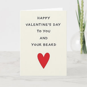 Funny Valentines Beard Card