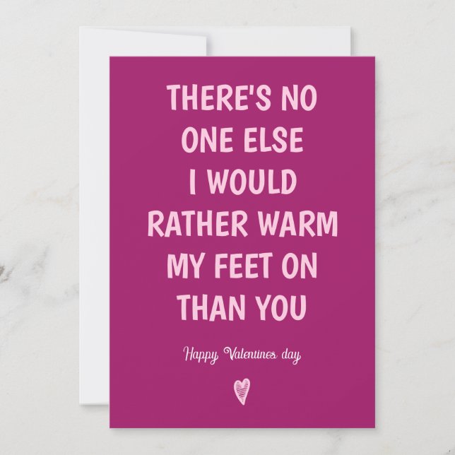 Funny Valentine's Card for Her or Him (Front)