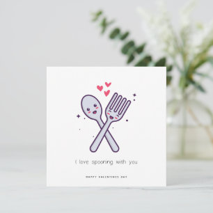 Funny Valentine's Card - I Love Spooing With You