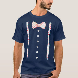 Funny Valentines Costume For Boys Kids Bow Tie T-Shirt