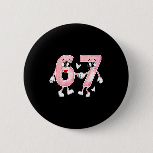 Funny Valentines Day 6 7 Six Seven Meme Valentine Cm Round Badge