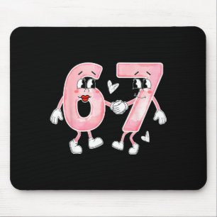 Funny Valentines Day 6 7 Six Seven Meme Valentine Mouse Mat