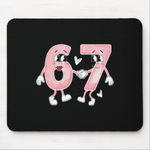 Funny Valentine's Day 6 7 Six Seven Meme Valentine Mouse Mat