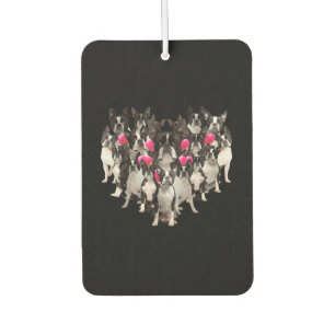 Funny Valentines Day Boston Terrier Heart Gift Dog Car Air Freshener