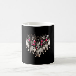 Funny Valentines Day Boston Terrier Heart Gift Dog Coffee Mug