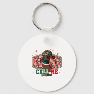 Funny Valentine's Day Boy Duck Hunting Call Me Tod Key Ring