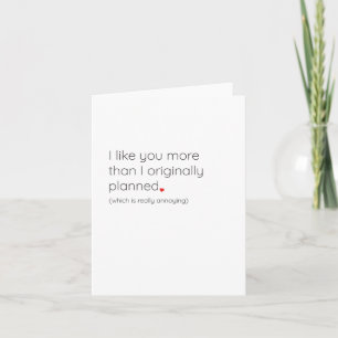 Funny Valentines Day Card 'I Like You'