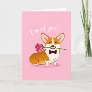 Funny Valentine's Day Card - I Woof You Card