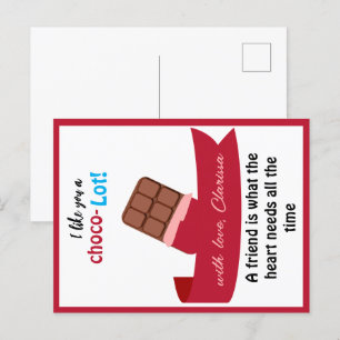 Funny Valentines Day Card Kids - Chocolate