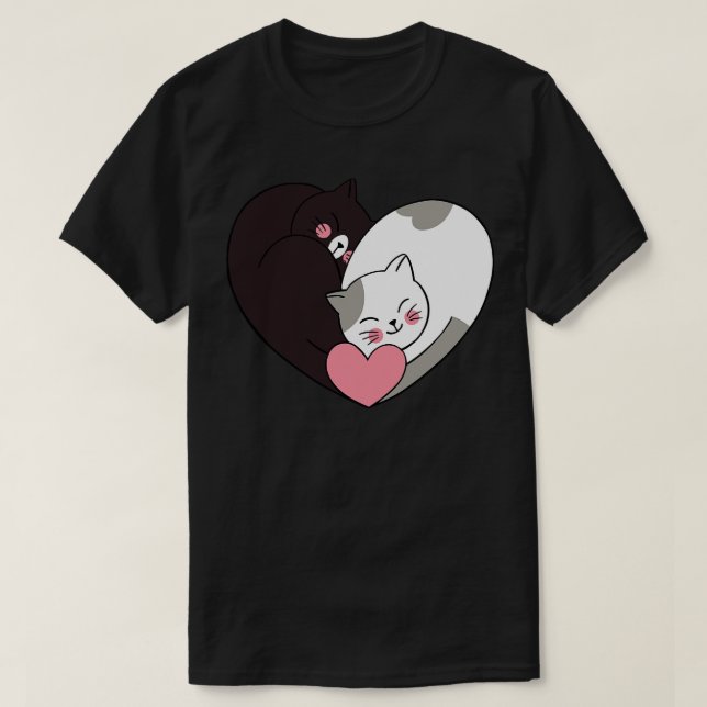 Funny Valentines Day Cats Kitten Valentine Cat Dad T-Shirt (Design Front)