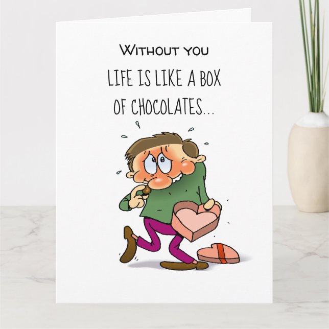 Funny Valentine's Day Chocolate Card (Front)