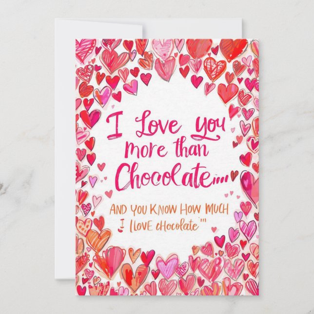 funny valentines day  Chocolate cards (Front)