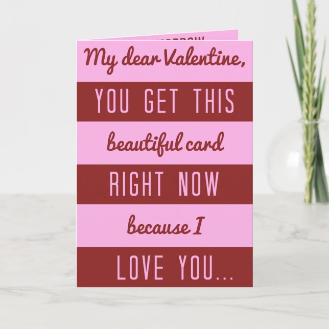 Funny Valentine's Day Chocolate Discount Joke Holiday Card (Front)