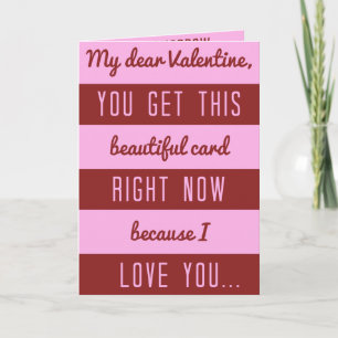Funny Valentine's Day Chocolate Discount Joke Holiday Card