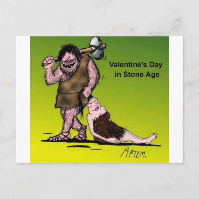Funny Valentine's Day Comic Holiday Postcard (Front)