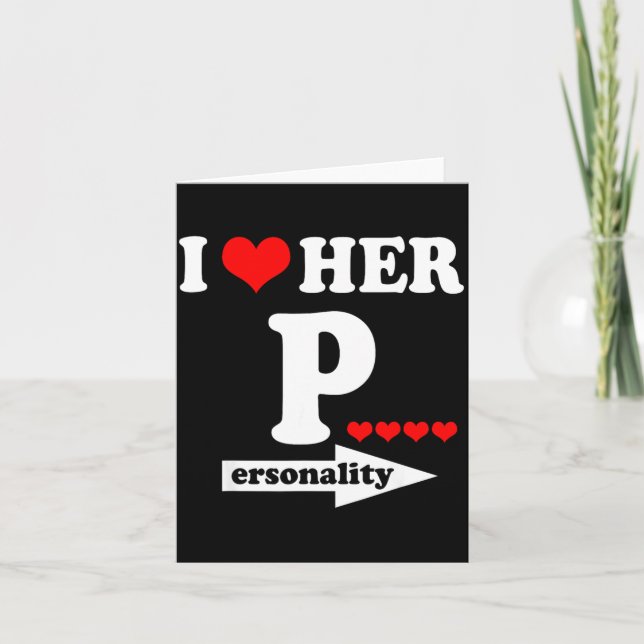 Funny Valentine's Day Couple Matching I Love Her I Card (Front)