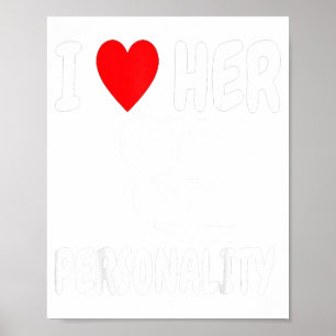Funny Valentine's Day Couple Matching I Love Her I Poster
