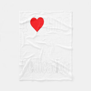 Funny Valentine's Day Couple Matching I Love His D Fleece Blanket