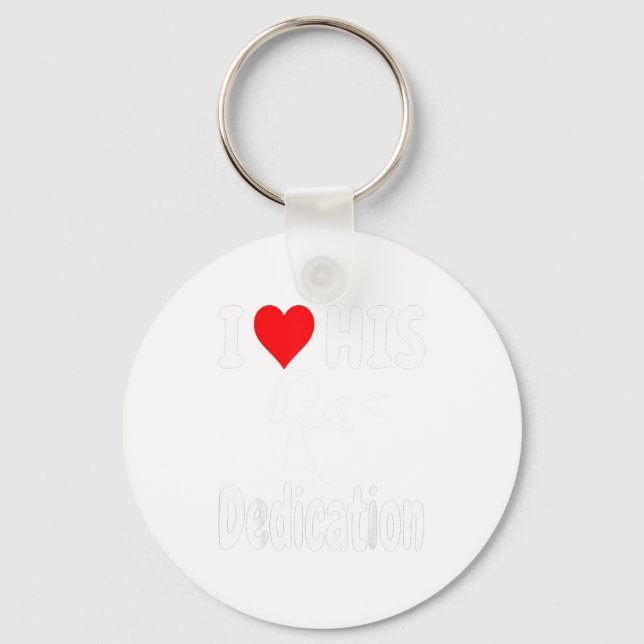 Funny Valentine's Day Couple Matching I Love His D Key Ring (Front)