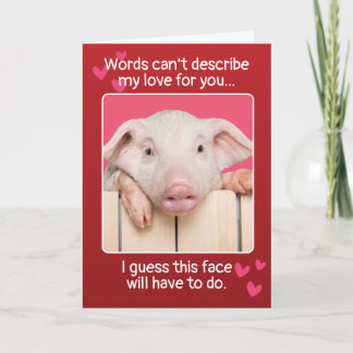 Funny Valentines Day Customisable Face Holiday Card