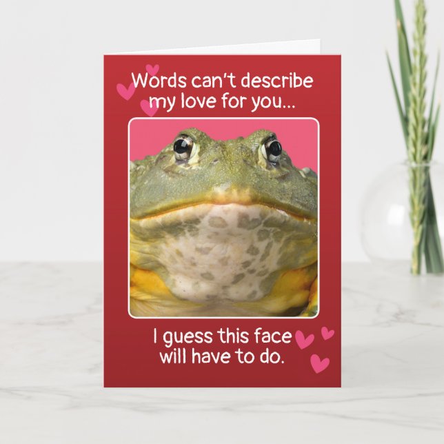 Funny Valentines Day Customisable Face Holiday Card (Front)