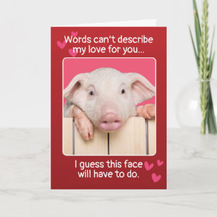 Funny Valentines Day Customizable Face Holiday Card