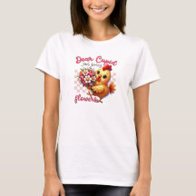 Funny Valentine's day Cute Chick with Flowers
