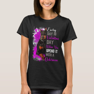 Funny Valentines Day Doberman Mum Mother Mummy Par T-Shirt