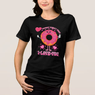 Funny valentine's day doughnut forget I love you Tri-Blend Shirt