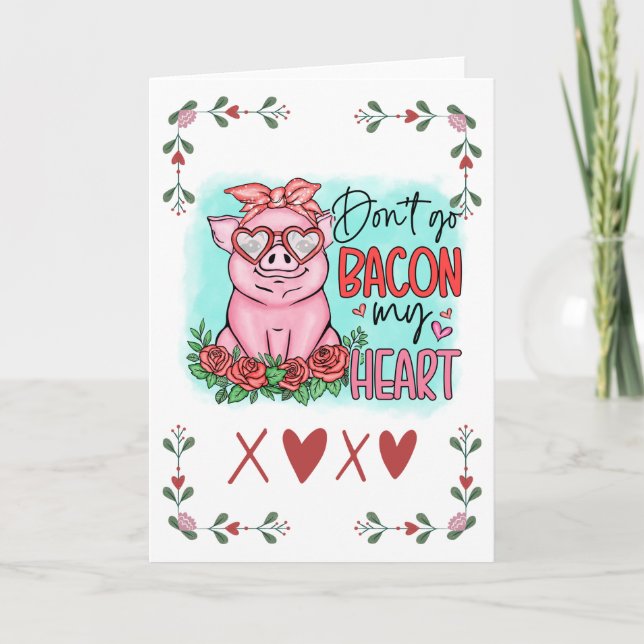 Funny Valentine's Day Folded Greeting Card (Front)