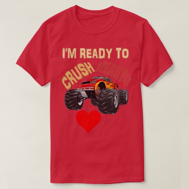 Funny Valentines Day Gift Ix27m Ready To Crush Hea T-Shirt (Design Front)