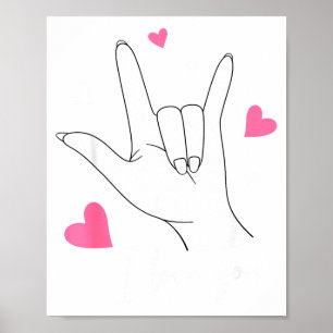 Funny Valentines Day Heart I Love You Hand Sign La