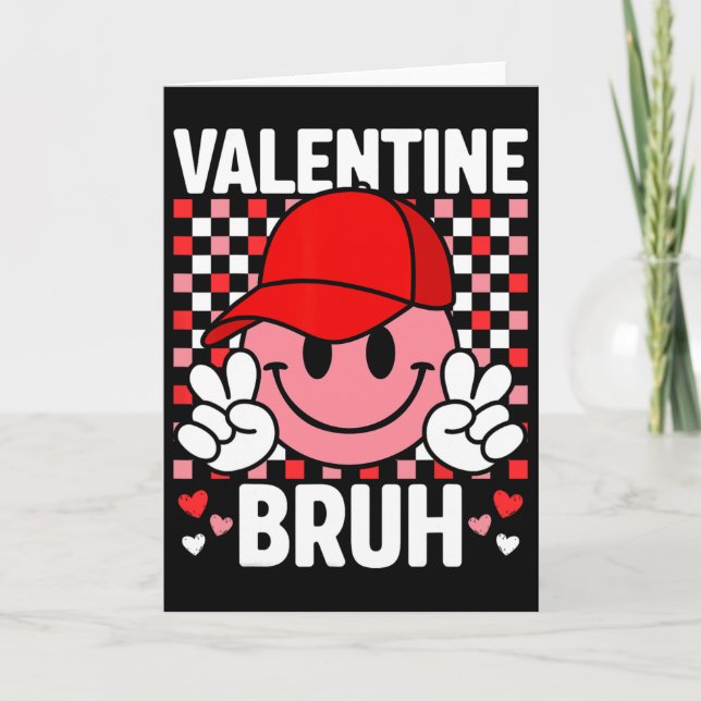 Funny Valentine's Day Heart Kids Boys Girls Valent Card (Front)
