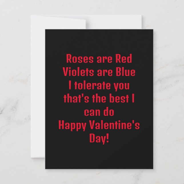 Funny Valentine's Day Holiday Card (Front)