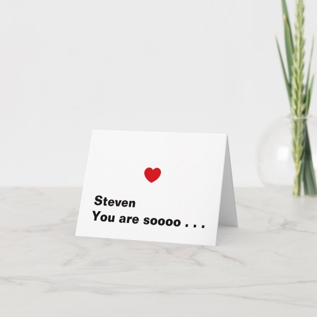 Funny Valentines Day Kiss Boyfriend Personalised  Holiday Card (Front)
