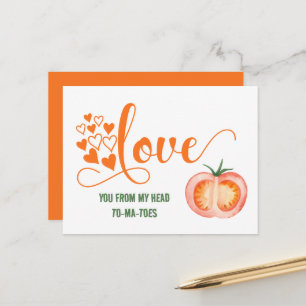 Funny Valentine's Day Love To-ma-toes Joke Card