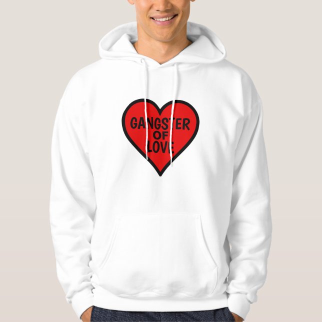 Funny Valentine's Day, Men's T-shirts, Gangster Hoodie (Front)