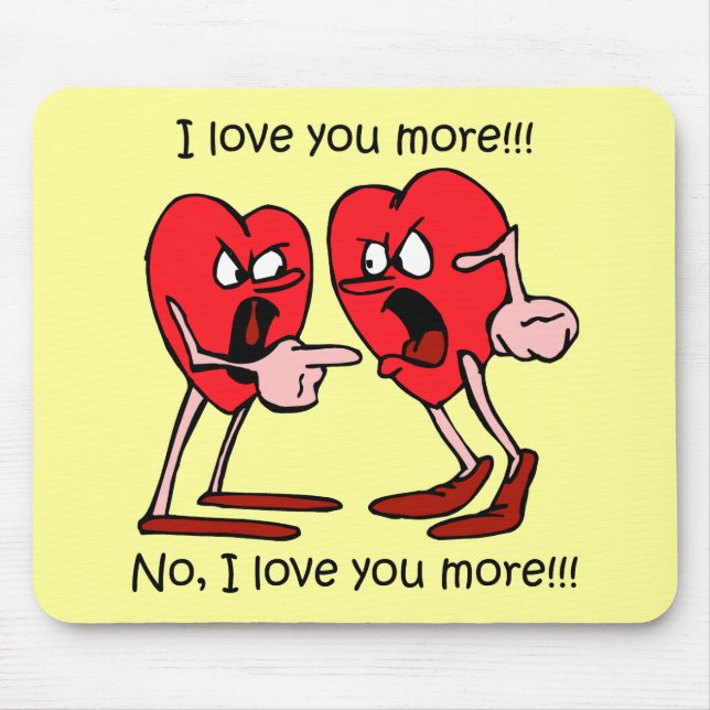 Funny Valentine's Day Mouse Mat (Front)