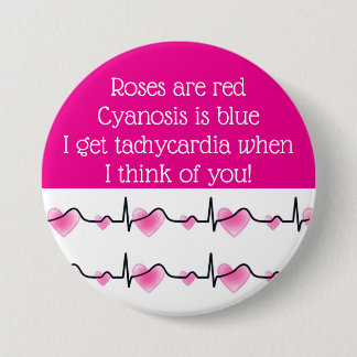 Funny Valentine's Day Nurse Doctor Button