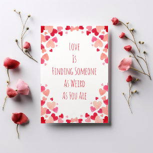Funny Valentine's Day Personalised Hearts  Card