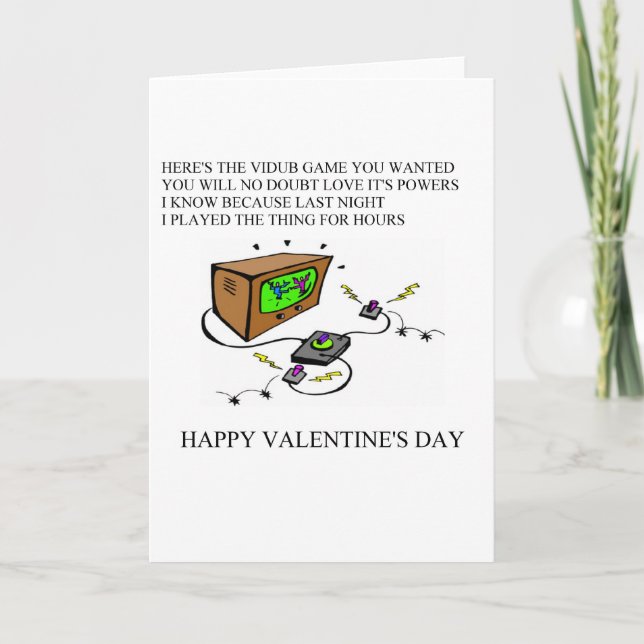 funny valentine's day poem holiday card (Front)
