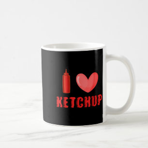 Funny Valentines Day Shirt I Love Ketchup Valentin Coffee Mug