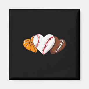 Funny Valentines Day Sketll Sell Footll Hearts Boy Magnet