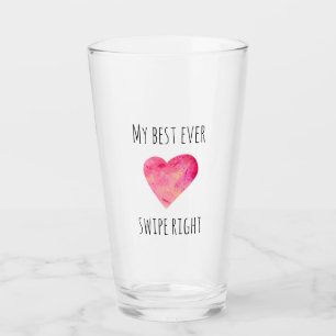 Funny Valentines Day Swipe Right Dating Glass