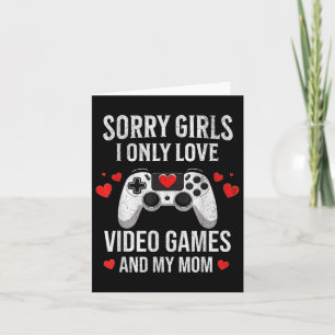 Funny Valentines Day Video Games Gamer Heart Boys Card