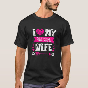 Funny Valentine's Days Love Heart Men I Love My Aw T-Shirt