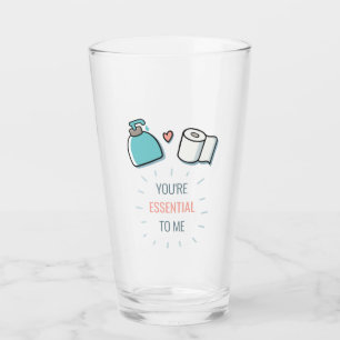Funny Valentines Day's You're Essential To Me Beer Glass