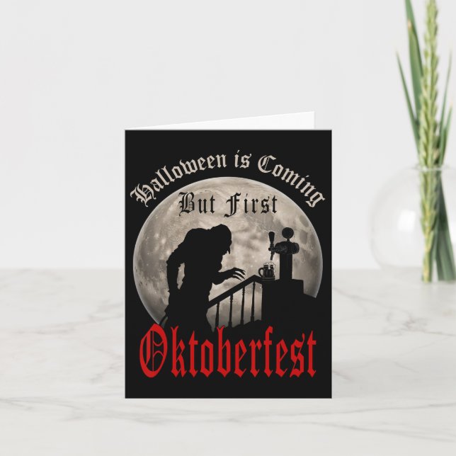 Funny Vampire Beer Lovers Count Dracula Men  Card (Front)